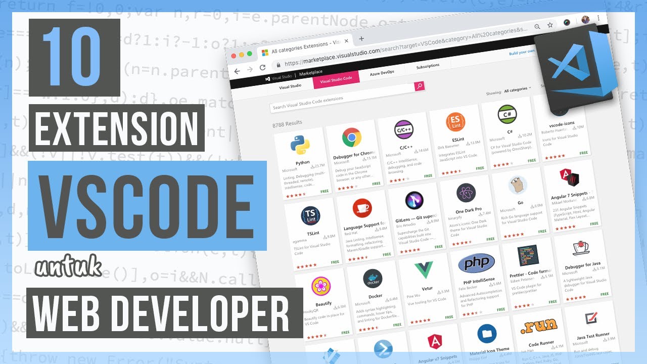 10 Extension VSCODE untuk WEB DEVELOPER Pemula