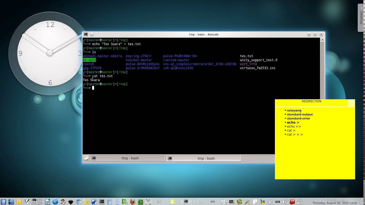 21. Serial Belajar Terminal Linux - Dasar Redirection