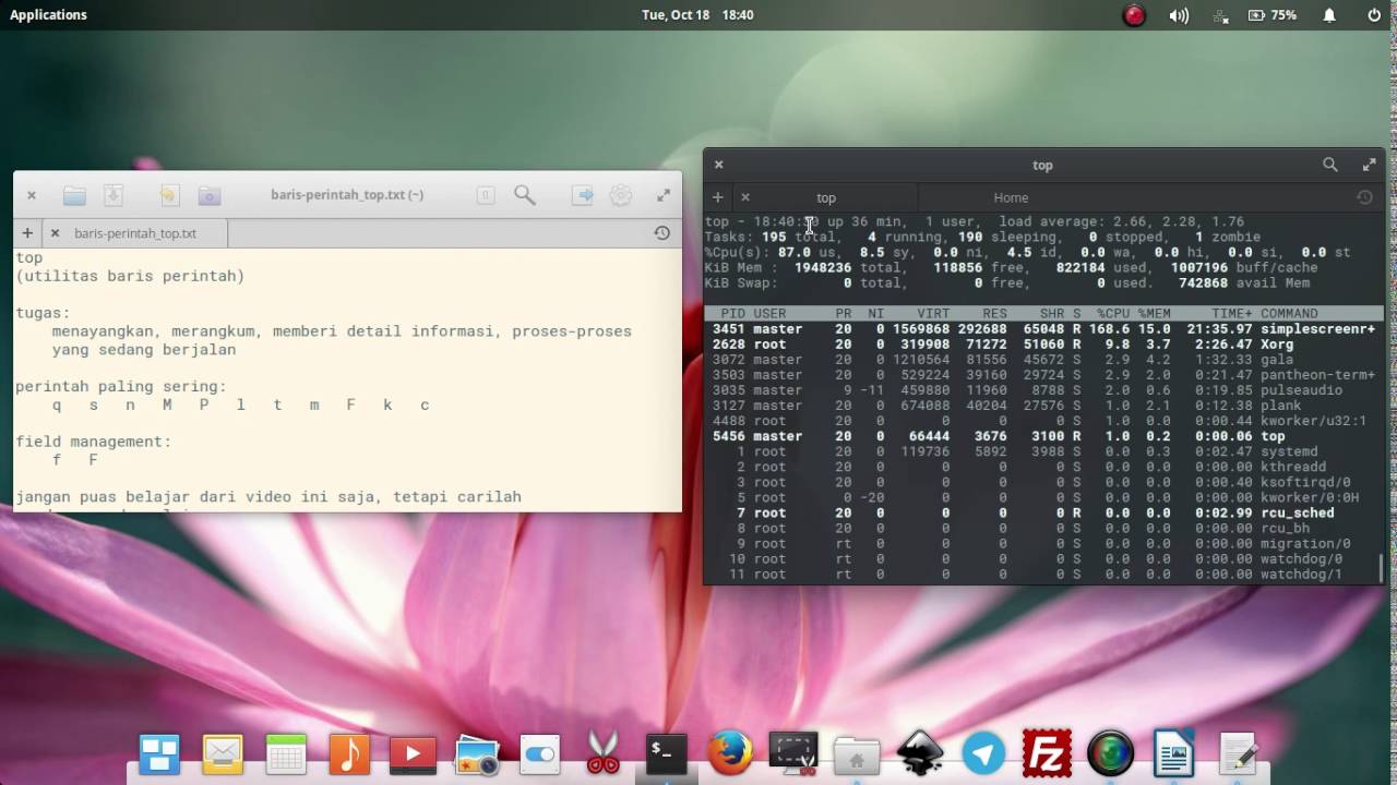 28. Serial Belajar Terminal GNU/Linux - Manajer Proses top