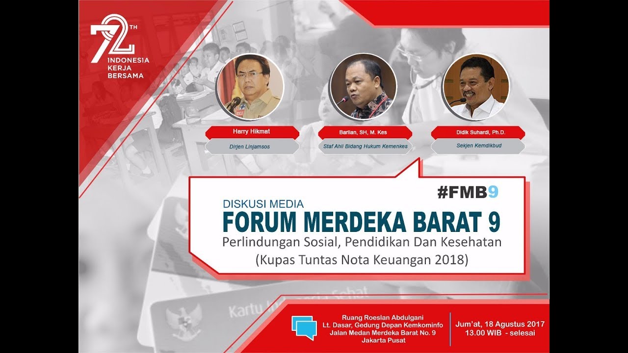 Diskusi Media  - FMB9: Perlindungan Sosial, Pendidikan dan Kesehatan