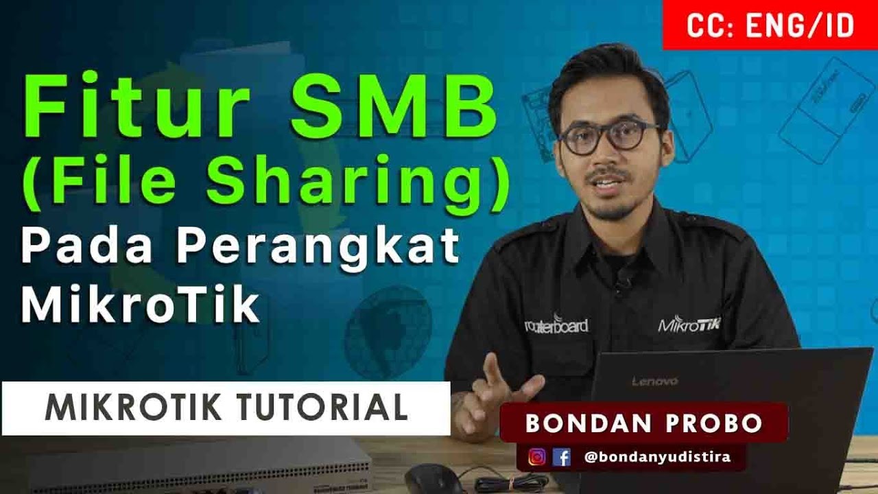 Fitur SMB atau File Sharing pada Mikrotik  - MIKROTIK TUTORIAL [ENG SUB]