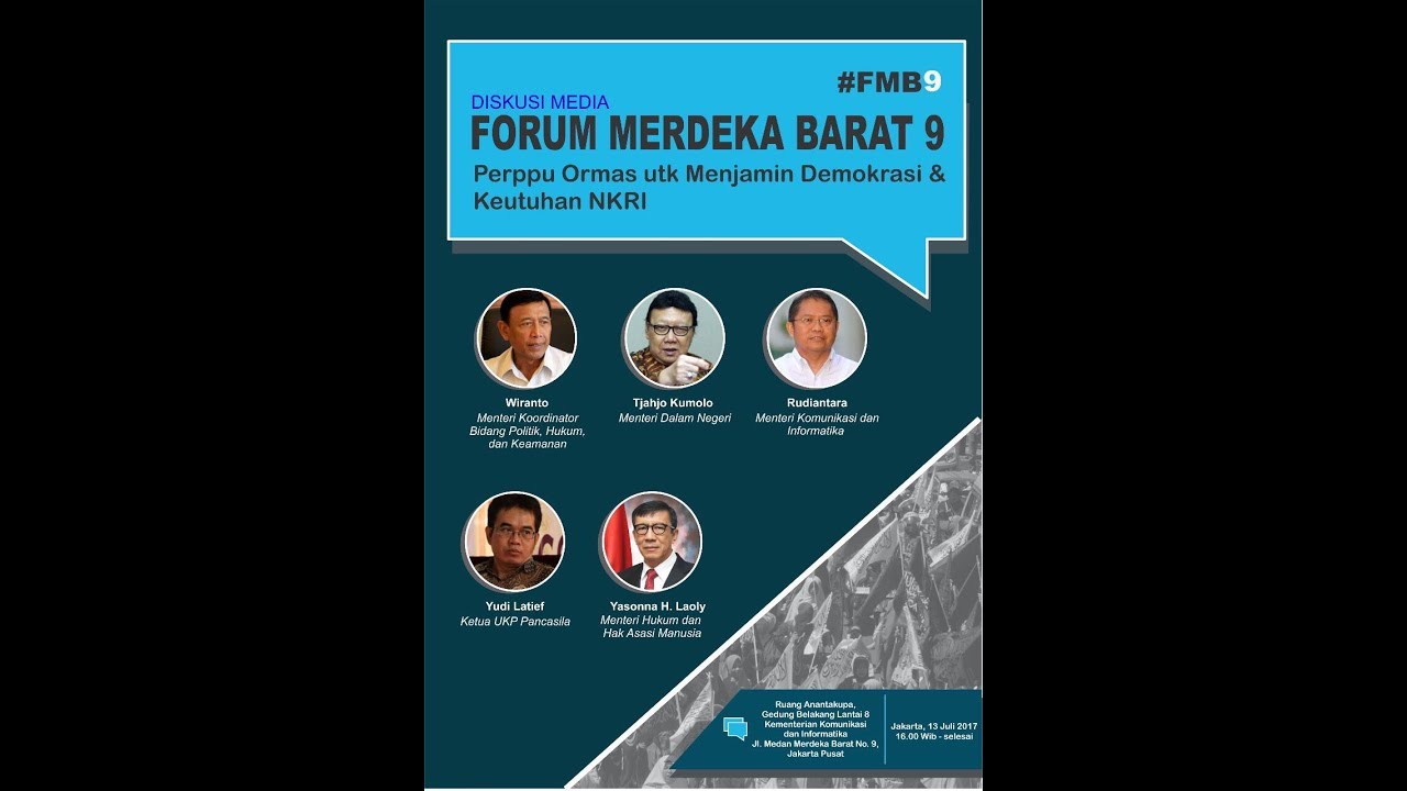 Forum Merdeka Barat 9 : Perppu Ormas untuk Menjamin Demokrasi dan Keutuhan NKRI