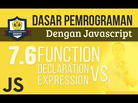 FUNCTION pada JAVASCRIPT : DECLARATION vs. EXPRESSION