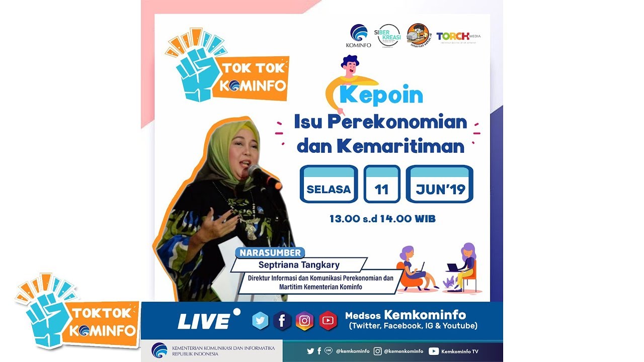 Kepoin Isu Perekonomian dan Kemaritiman @Kemkominfo bersama Ibu Septiana Tangkary @stsepti