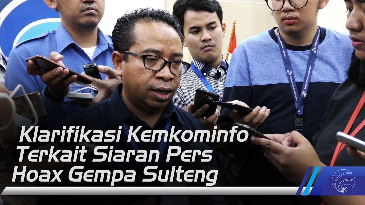 #Konpers Klarifikasi Kemkominfo Terkait Siaran Pers Hoax Gempa Sulteng (3/10/2018)