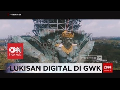 Lukisan Digital di Atas Megahnya Patung 'Garuda Wisnu Kencana', Wisata GWK Bali