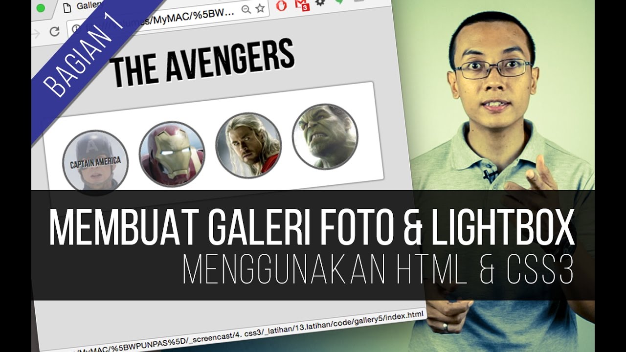 Membuat GALERI FOTO + LIGHTBOX dengan HTML & CSS3 (Bagian 1)