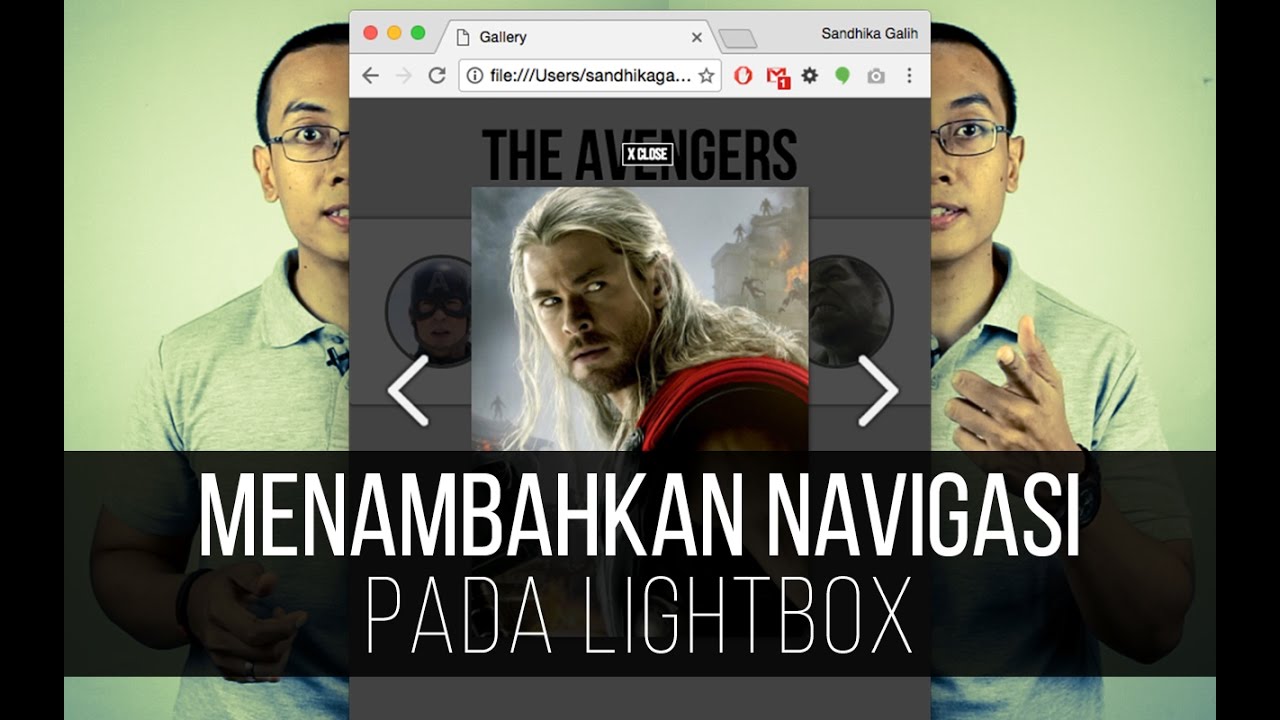 Menambahkan NAVIGASI pada LIGHTBOX