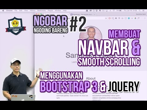 NGOBAR #2 : Membuat NAVBAR & SMOOTH SCROLLING dengan BOOTSTRAP 3 & JQUERY