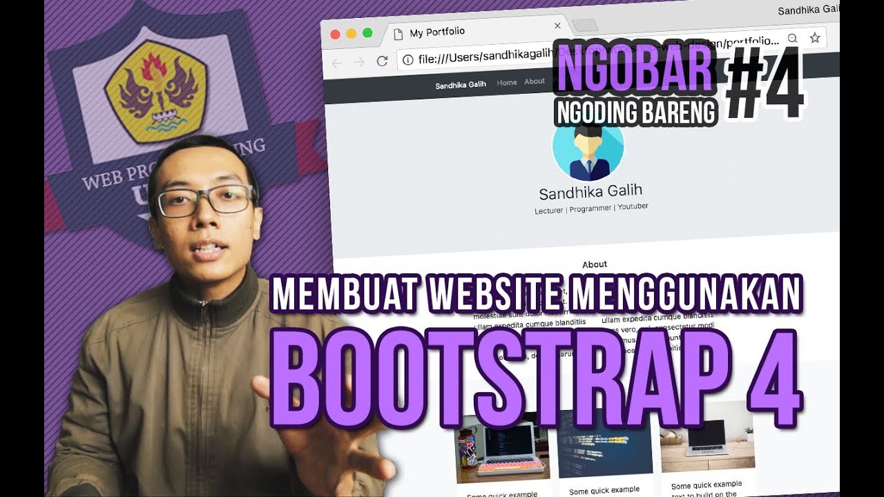 NGOBAR #4 : MEMBUAT WEBSITE menggunakan BOOTSTRAP 4 (Bagian 1)