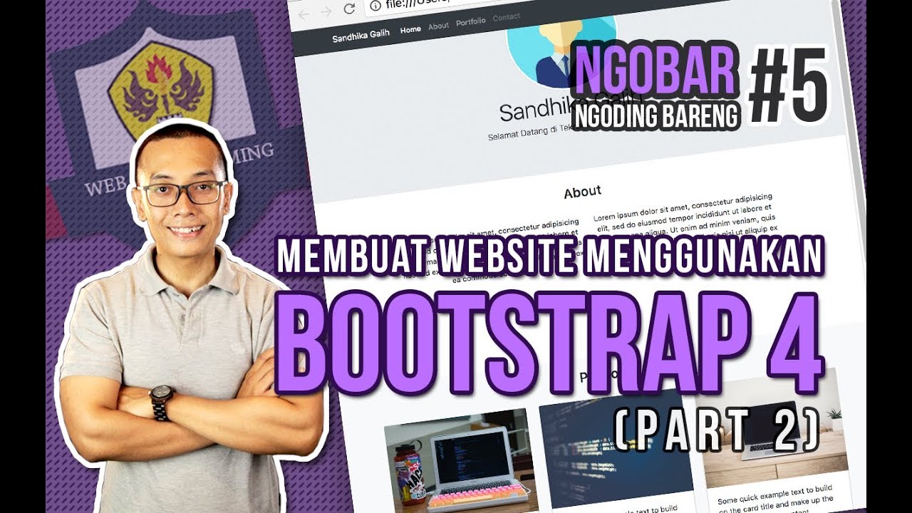 NGOBAR #5 : MEMBUAT WEBSITE menggunakan BOOTSTRAP 4 (Bagian 2)