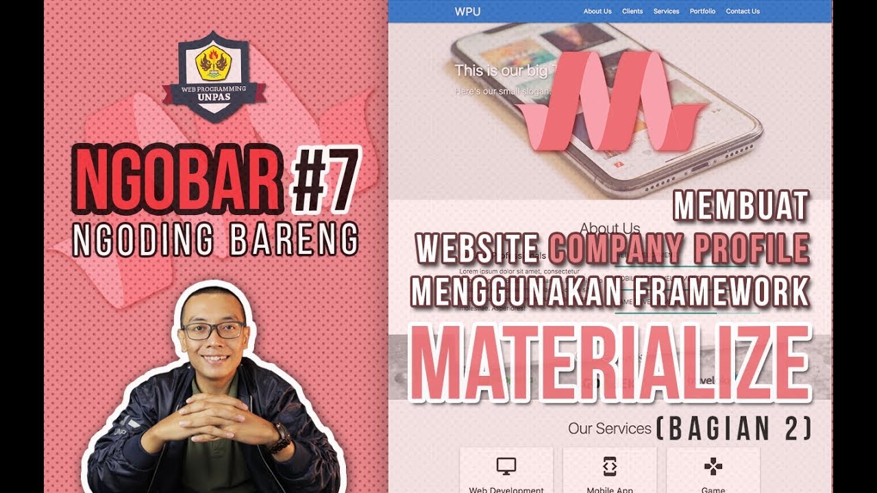 NGOBAR#7 : Membuat Website COMPANY PROFILE menggunakan MATERIALIZE (Bagian 2)