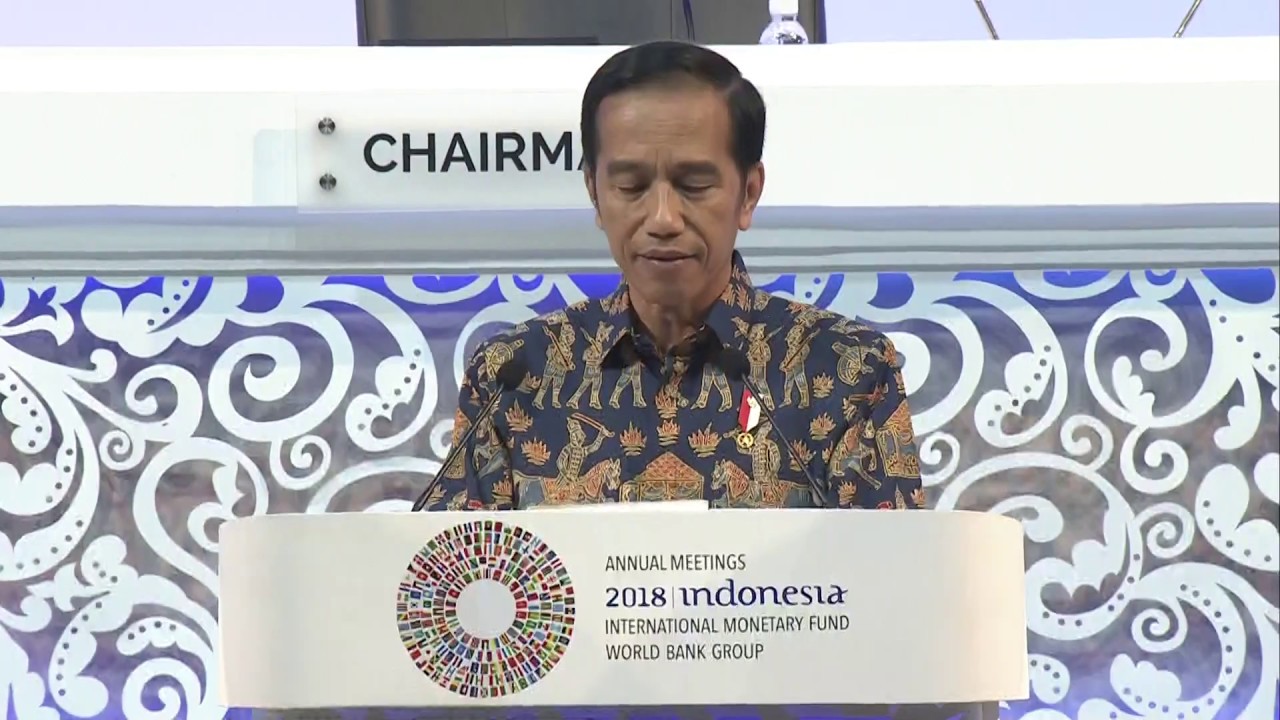 Pidato Presiden Republik Indonesia Joko Widodo dalam Rapat Pleno AM IMF WBG 2018