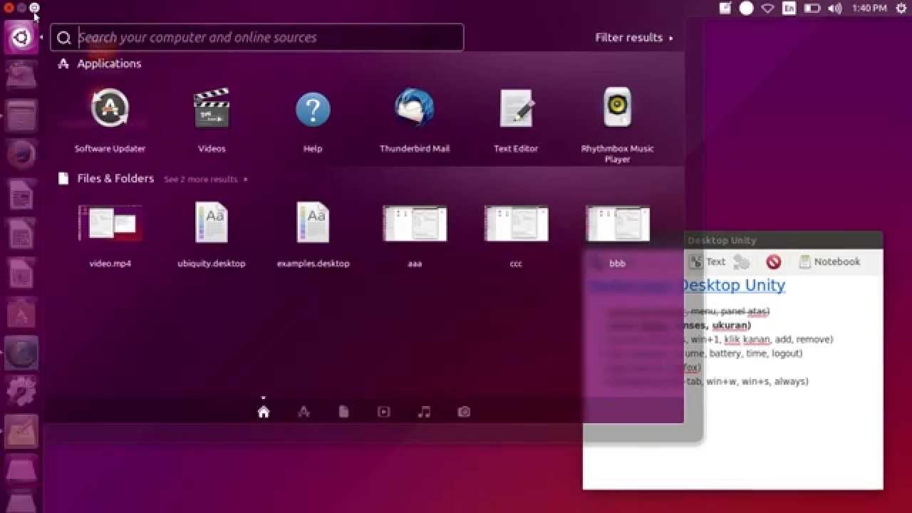 Serial Belajar Desktop Linux  - Perkenalan Dasar Unity