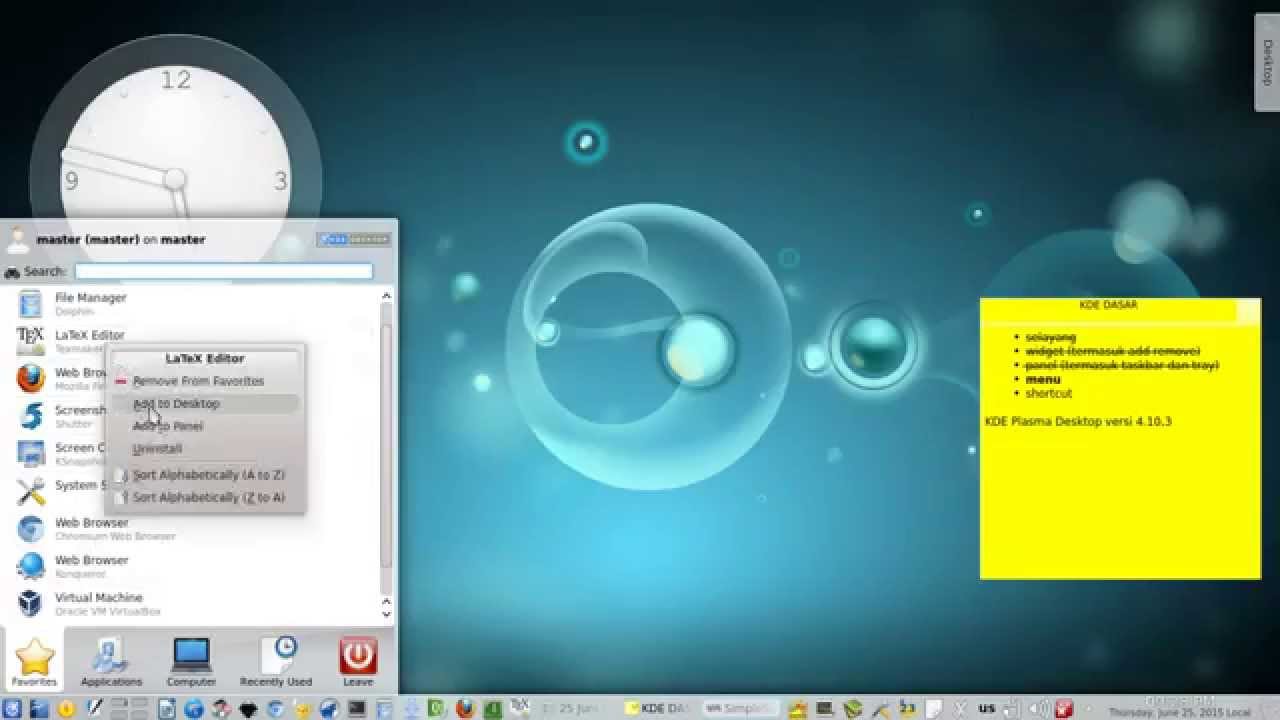 Serial Belajar Desktop Linux - Perkenalan KDE Dasar