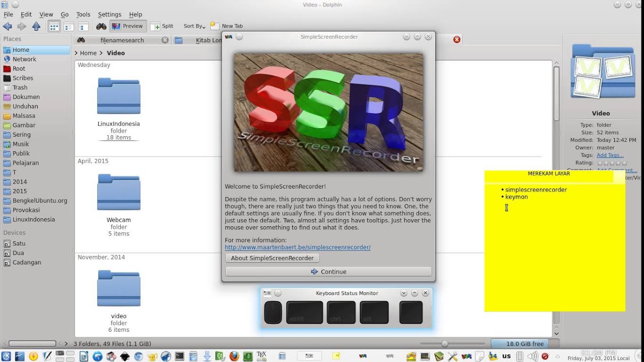 Serial Belajar Desktop Linux - Screencasting Merekam Layar Beserta Audionya
