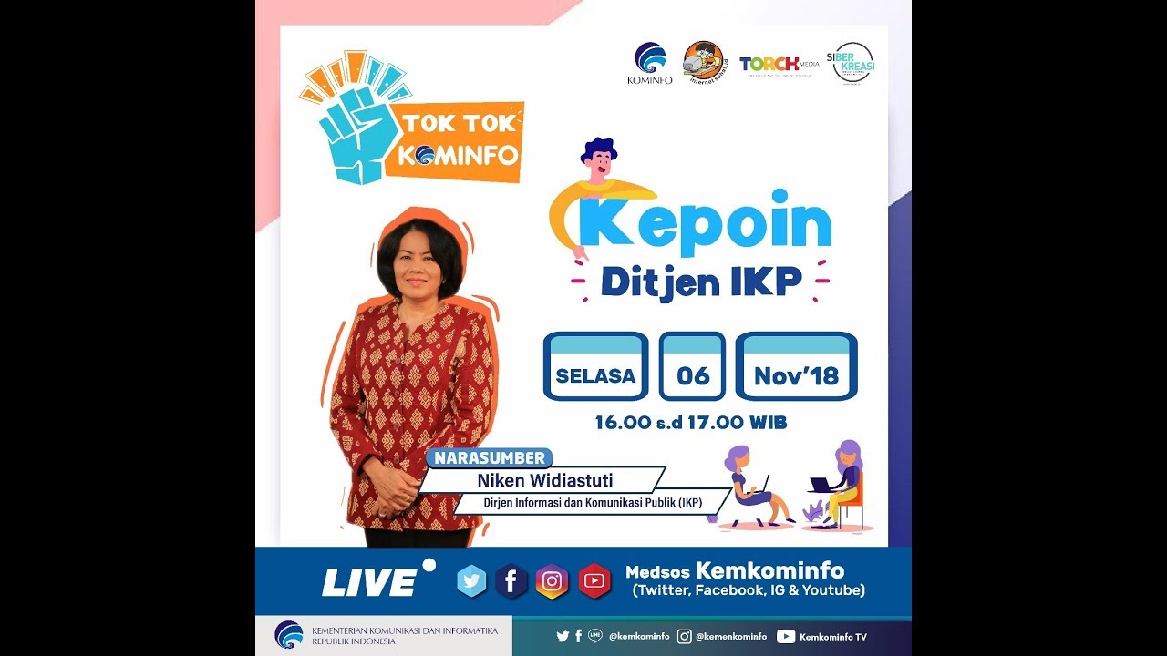 #TokTokKominfo  Eps 1 "Kepoin Ditjen IKP" bersama Ibu Rosarita Niken Widiastuti (Dirjen IKP)