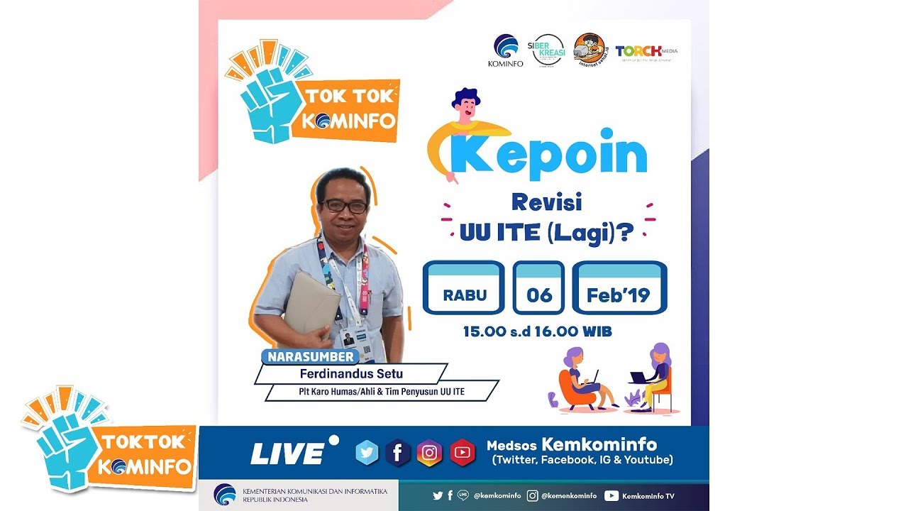 #TokTokKominfo Eps 13 Kepoin Revisi UU ITE (lagi)? Bersama Ferdinandus Setu