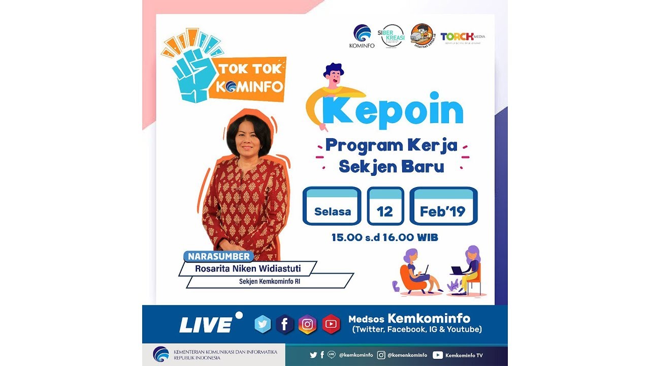 #TokTokKominfo Eps 14 Kepoin Program Kerja Sekjen Baru, Niken Widiastuti @rniken Sekjen Kemkominfo