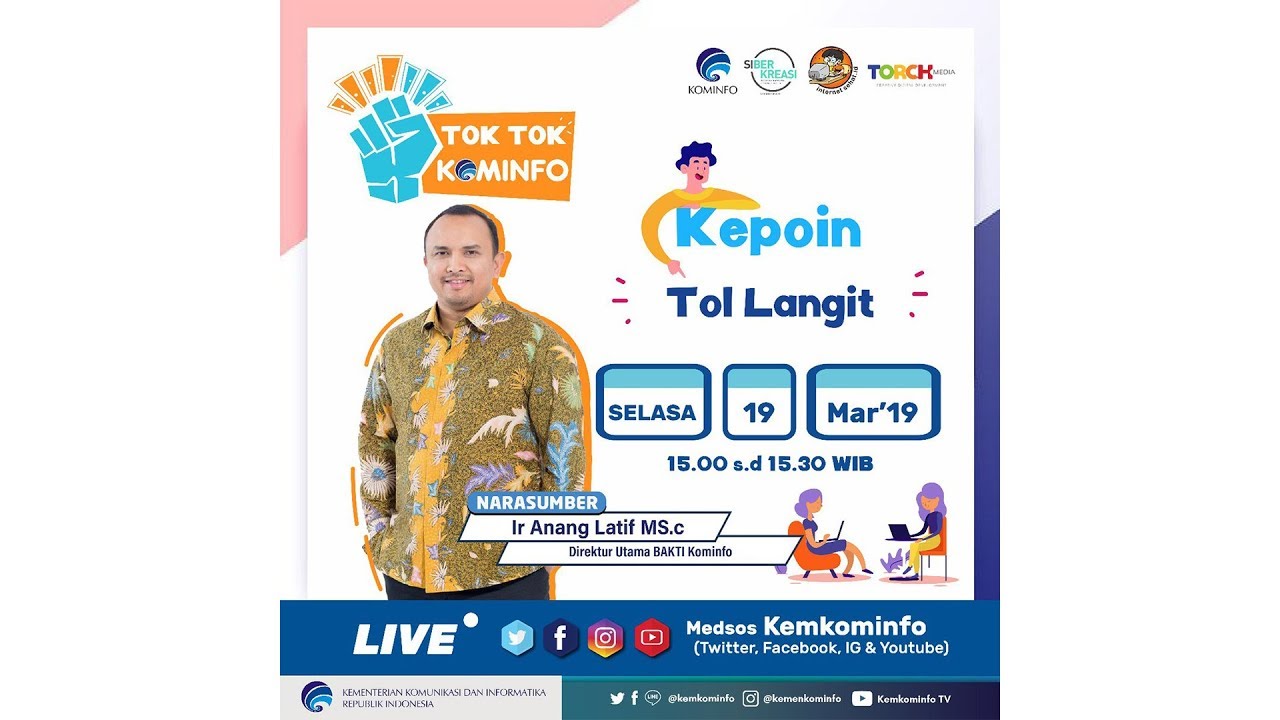 #TokTokKominfo  Eps 19 Kepoin #TolLangit bersama Dirut @BAKTIKominfo Anang Latief