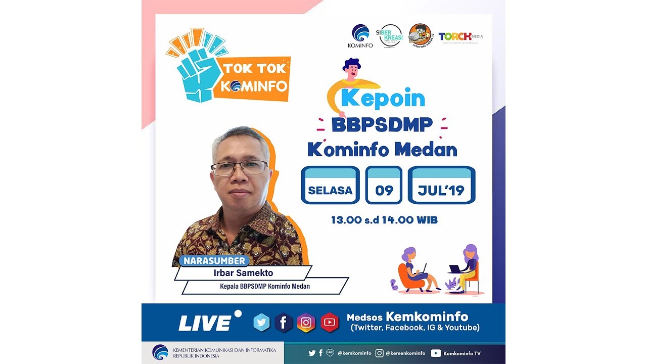 #TokTokKominfo  Eps 35 Kepoin BBPSDMP Kominfo Medan, bersama Irbar Samekto