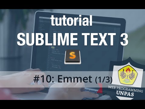 Tutorial Sublime Text 3 - #10 Emmet (1/3)