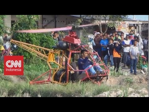 Canggih! Merakit Helikopter dari Mesin Mobil