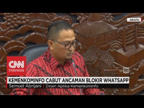 Kemenkominfo Cabut Ancaman Blokir Whatsapp