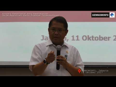 KONFERENSI PERS Data Kependudukan untuk Registrasi Kartu Prabayar