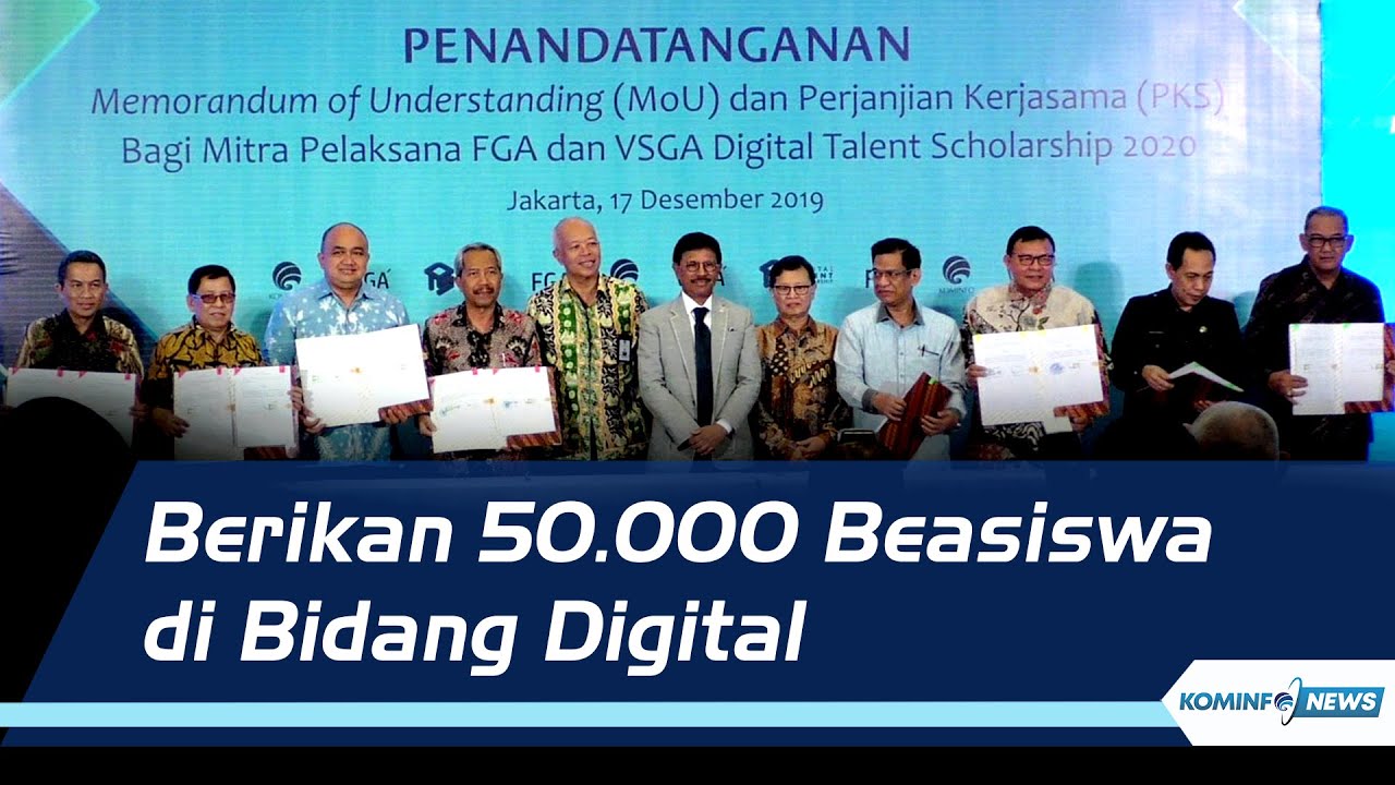 Penandatanganan MoU dan Perjanjian Kerja Sama Bagi Mitra Pelaksana FGA dan VSGA DTS 2020