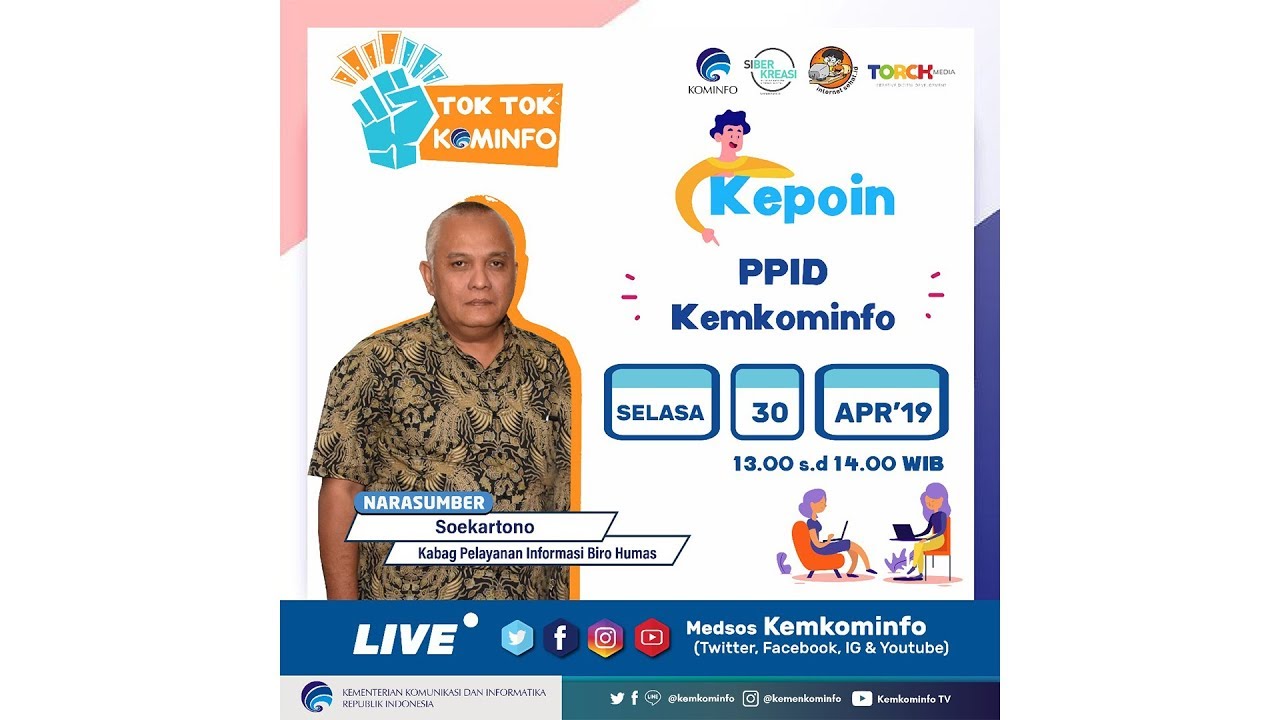 #TokTokKominfo Kepoin PPID Kemkominfo bersama Bapak Soekartono