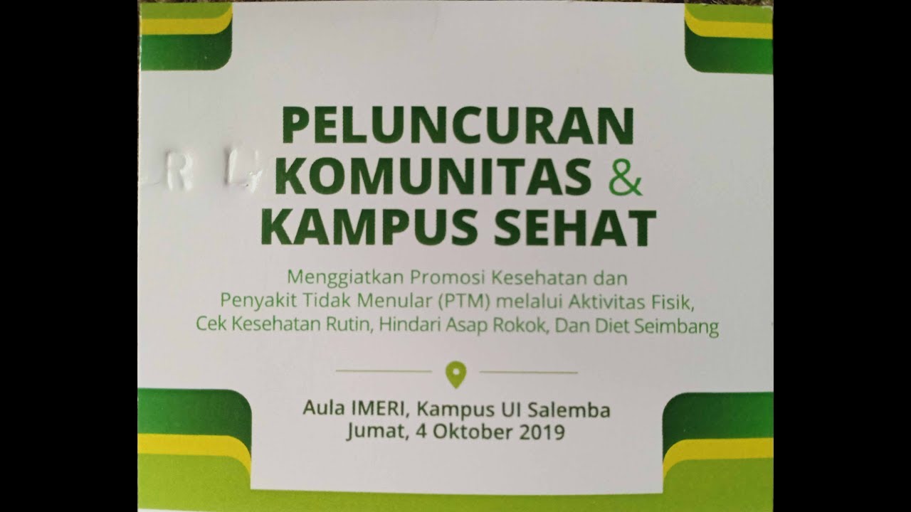 Video Conference Wakil Presiden Peluncuran Komunitas & Kampus Sehat