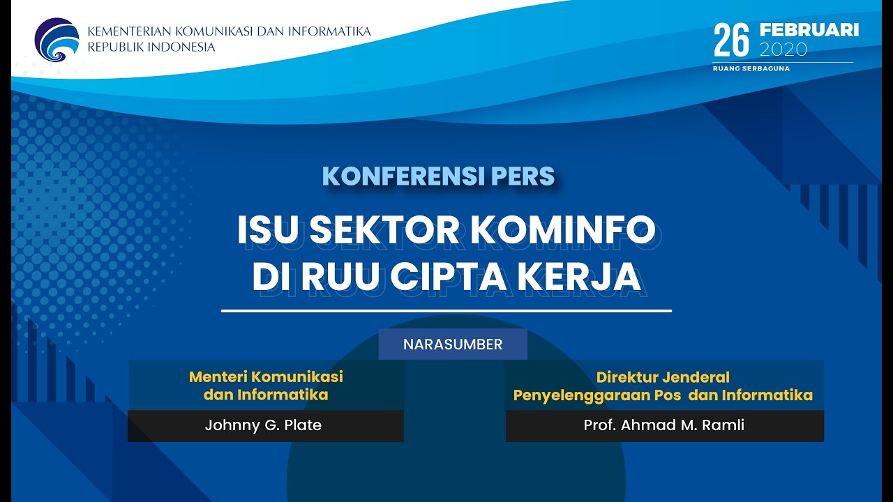 Konferensi Pers: Isu Sektor Kominfo di RUU Cipta Kerja