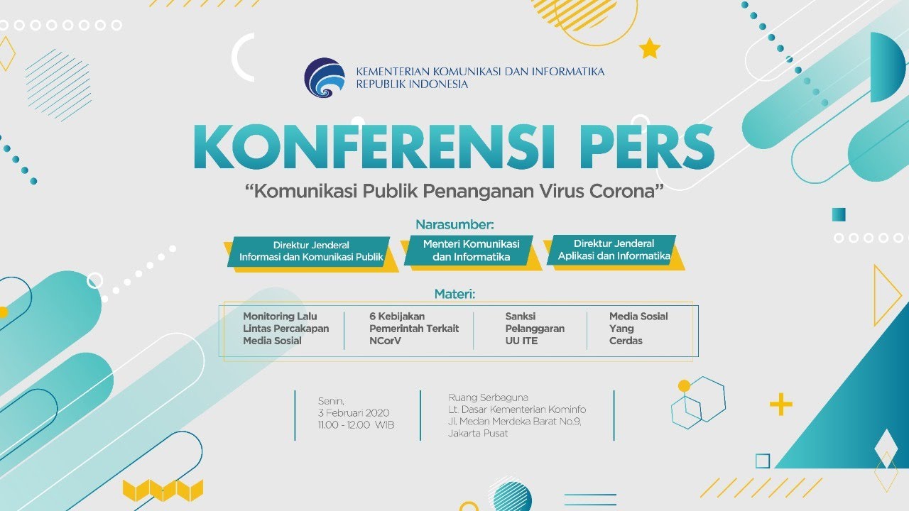 Konferensi Pers: Komunikasi Publik Penanganan Virus Corona