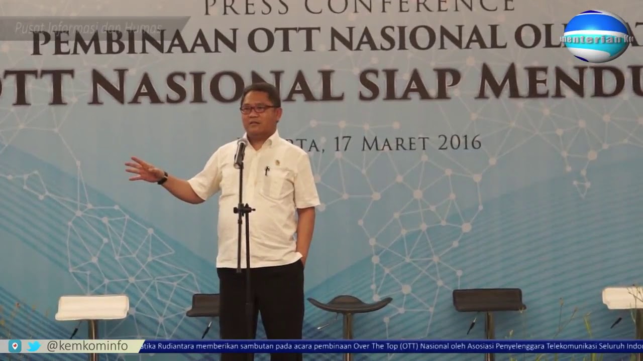 Menkominfo dalam acara Pembinaan OTT Nasional oleh ATSI