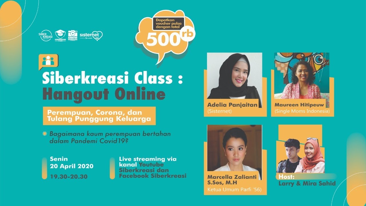 Perempuan, Corona dan Tulang Punggung Keluarga - Siberkreasi Hangout Online