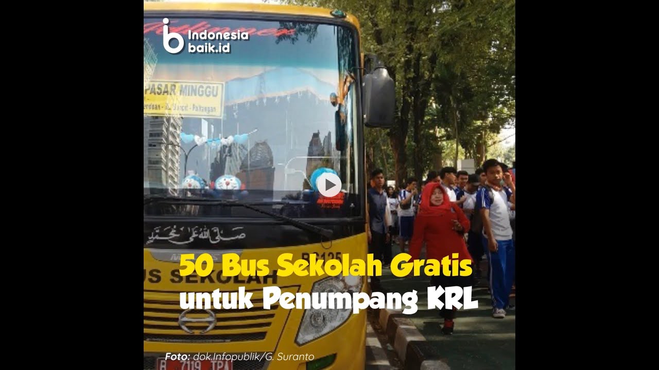 Berita Gembira! Ada 50 Bus Sekolah Gratis untuk Penumpang KRL