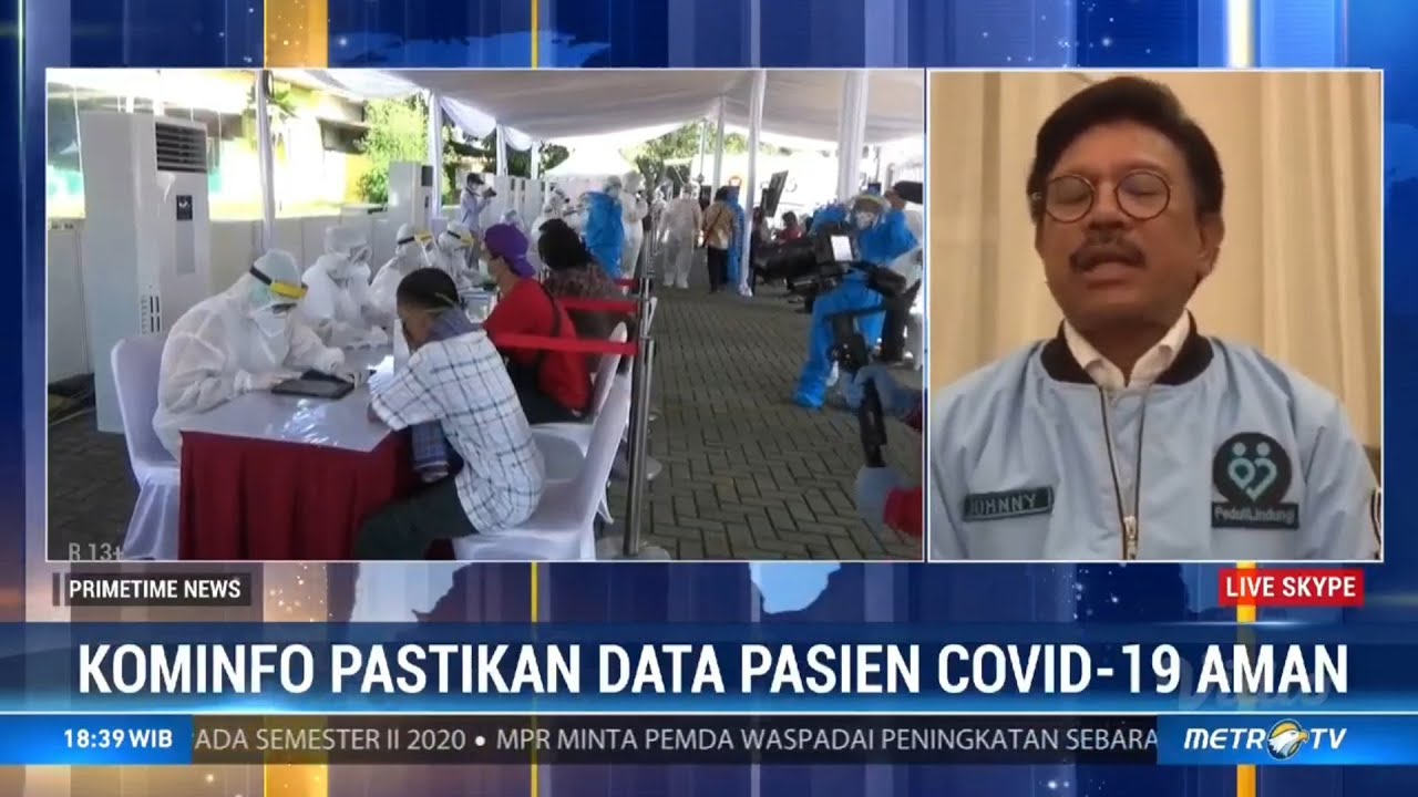 Penjelasan Johnny G. Plate Terkait "'Dugaan Jual Data Pasien Covid -19" - Primetime News Metro TV