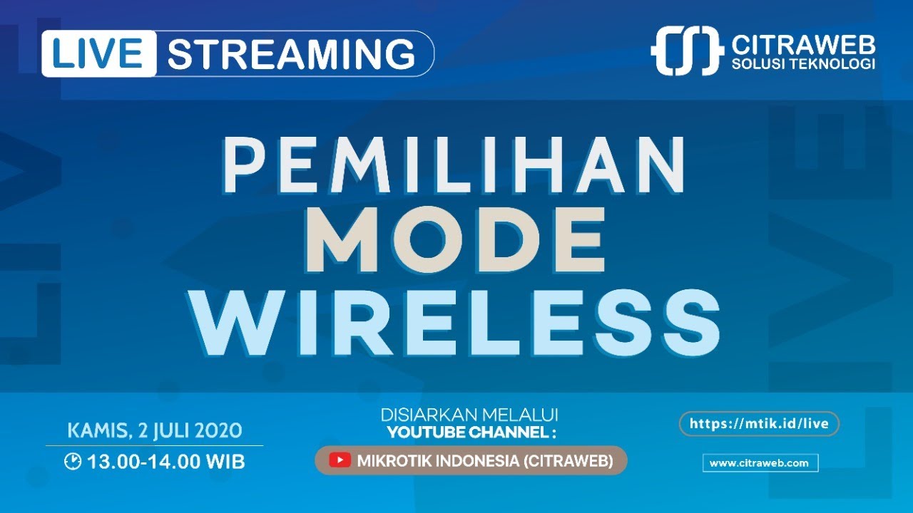 Pemilihan Mode Wireless [Live Streaming]