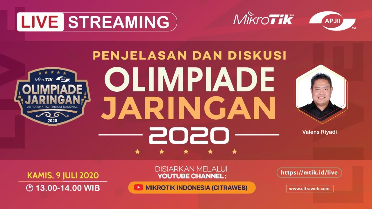 Penjelasan dan Diskusi Olimpiade Jaringan 2020 [Live Streaming]