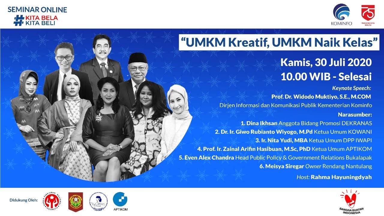 Seminar Online: UMKM Kreatif, UMKM Naik Kelas