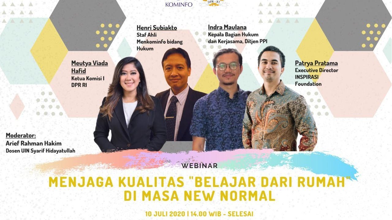 [WEBINAR] Menjaga Kualitas Belajar Dari Rumah di Masa New Normal