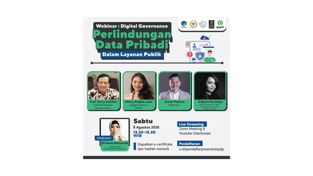 #LiveStreaming Seminar : Perlindungan Data Pribadi Dalam Layanan Publik