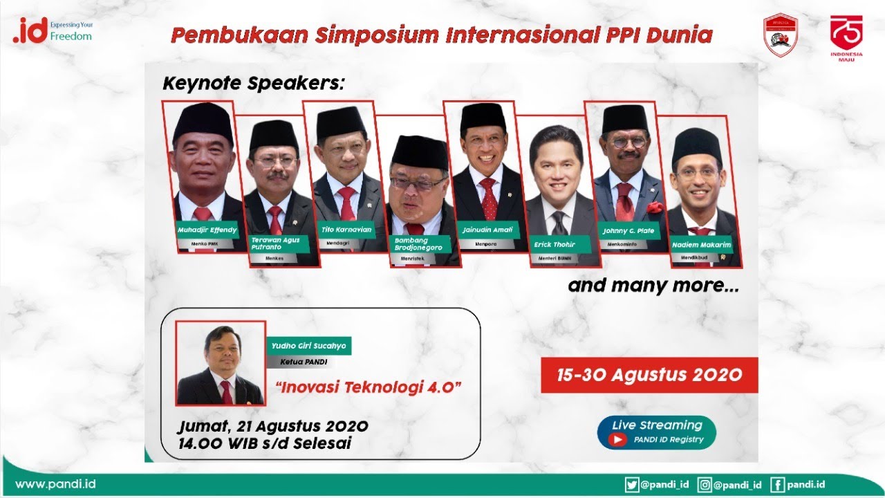 Pembukaan Simposium Internasional PPI Dunia XII - 2020