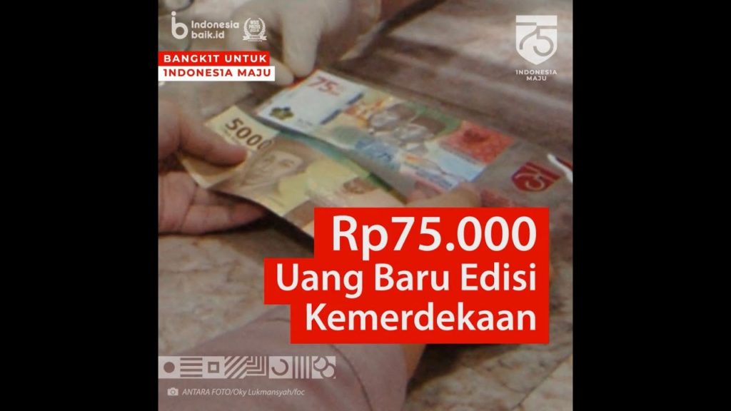 Rp 75 000 Uang Baru Edisi Hut Ke 75 Ri Ict Smkn 1 Bawang