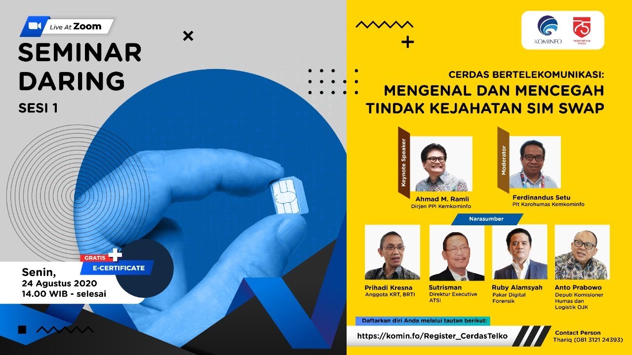 Seminar Daring: Mengenal dan Mencegah Tindak Kejahatan SIM Swap