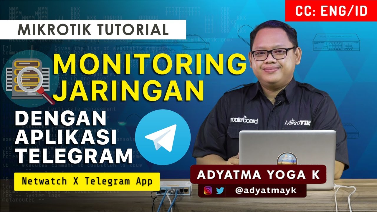 Monitoring Jaringan (Netwatch) Via Telegram - MIKROTIK TUTORIAL [ENG SUB]