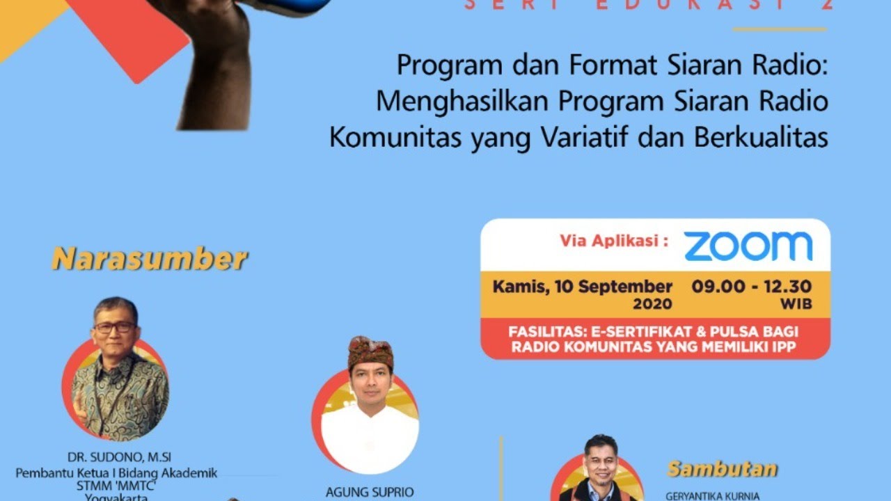 [Webinar] Program dan Format Siaran Radio: Menghasilkan Program Siaran yang Variatif dan Berkualitas