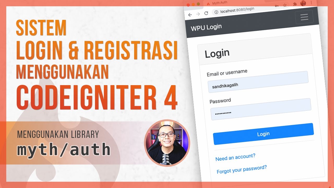 Membuat Sistem Login & Registrasi dengan CodeIgniter 4 (Menggunakan Library Myth/Auth)