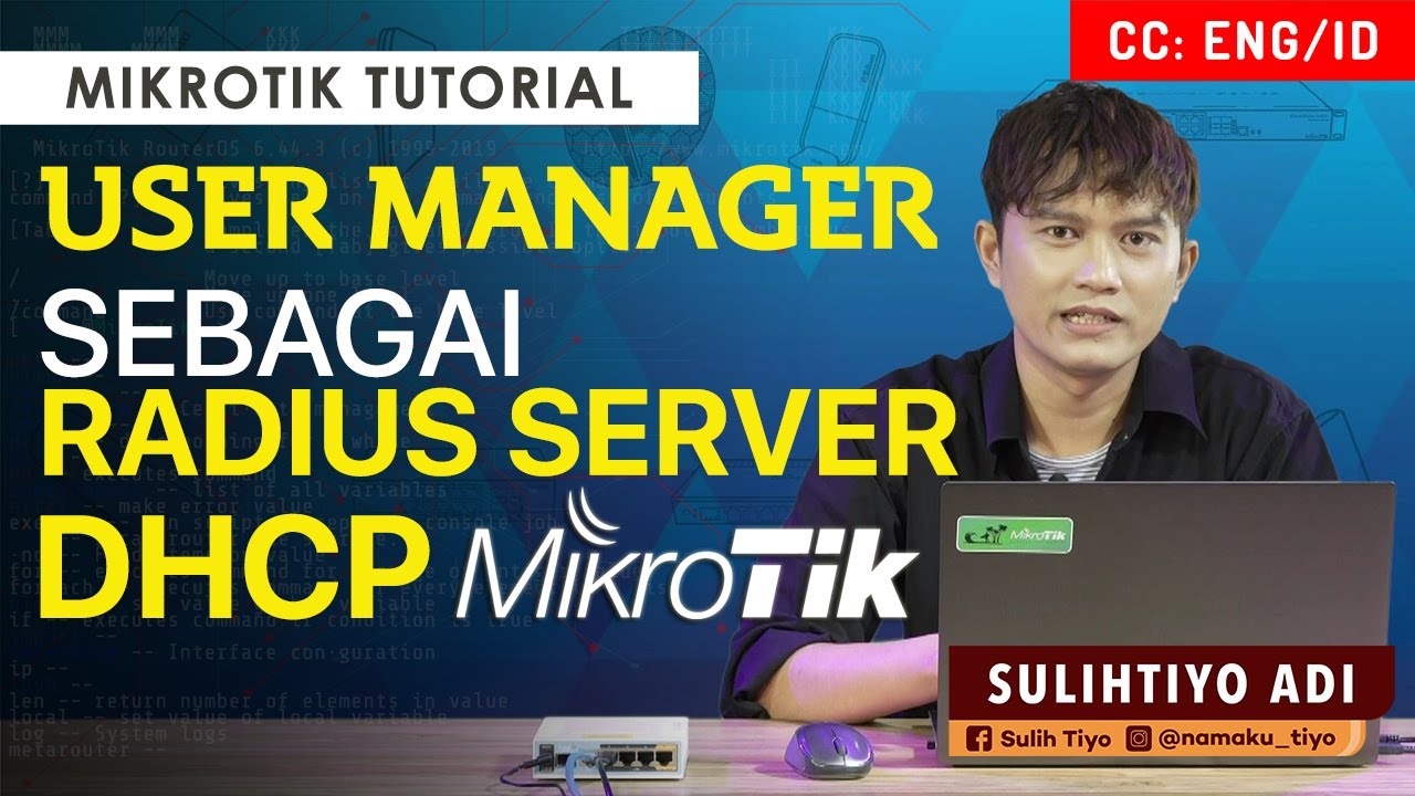 User Manager sebagai Radius Server DHCP - MIKROTIK TUTORIAL [ENG SUB]